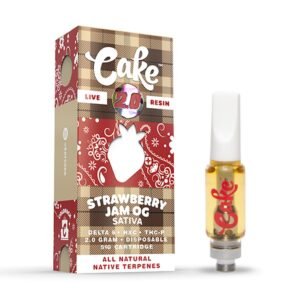 Cake Cold Pack Live Resin Strawberry Jam OG Cartridge - 2000mg