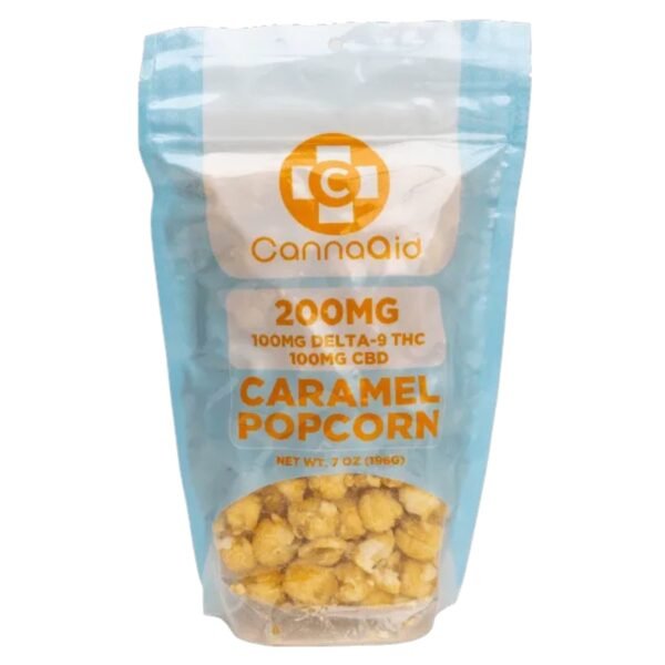 cannaaid delta 9 cbd caramel popcorn 200mg 37859644899407