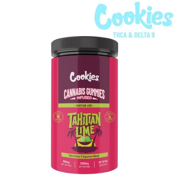 cookies tahitian lime thc a delta 9 gummies 25ct 37836997001295