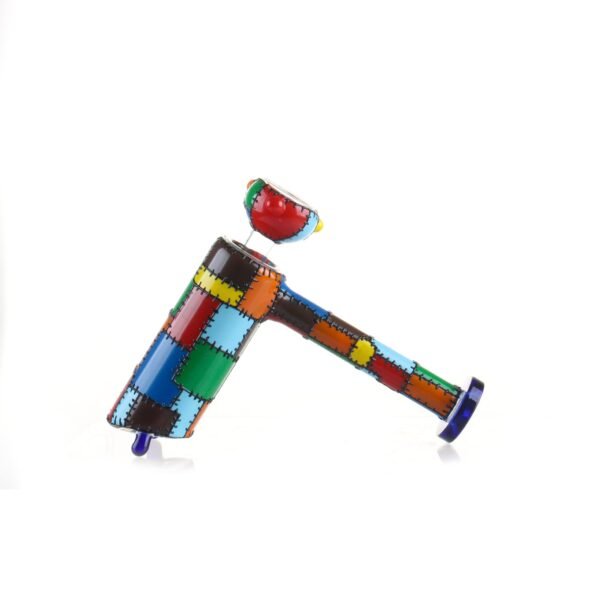 patched quilt layback bubbler 8in 32698531151951