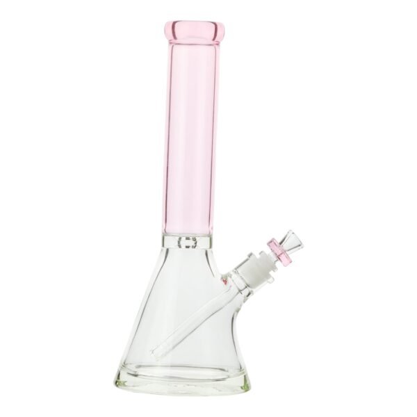 pink colored neck beaker bong 14in 28310574006351