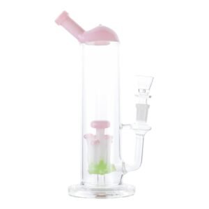 Pink Mushroom Percolator Bong - 10in