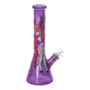 the glowing graphic beaker bong 14in 33393828823119