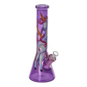 the glowing graphic beaker bong 14in 33393828888655