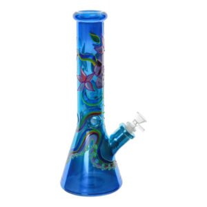 the glowing graphic beaker bong 14in 33394220597327