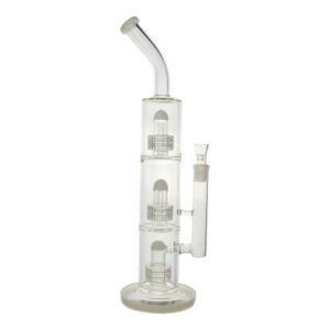 Triple Matrix Chamber Bong - 15 inches percolator bong