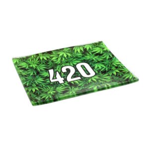 v syndicate 420 green glass rolling tray 31378103631951