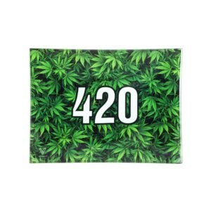 V Syndicate 420 Green Glass Rolling Tray