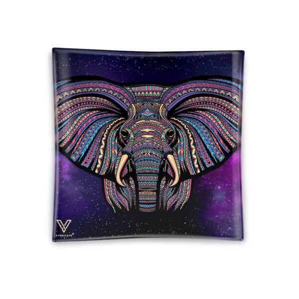 v syndicate elephant square glass ashtray 4 5in 30339758587983