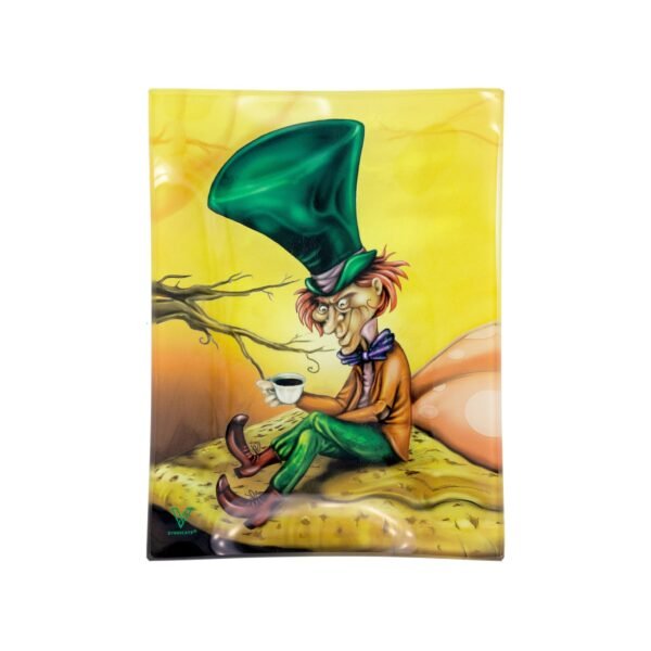 v syndicate mad hatter glass rolling tray 6 5in 15302967623759