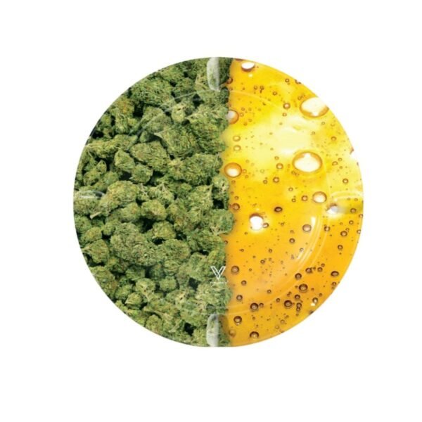v syndicate oil and buds round metal ashtray 5 5in 31931274166351