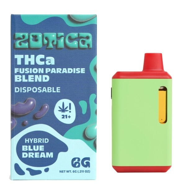 zotica digital display blue dream thc a vaporizer 6000mg 37963682906191
